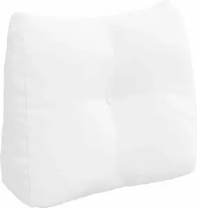 Подушка для спины белая 60 x 24 x 50 см ткань vidaXL
