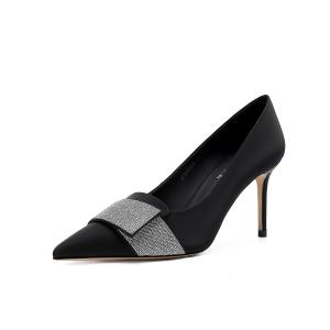 Туфли на тонком каблуке высотой 8 см для женщин ELLE, Black