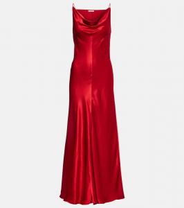 Эми сатиновая макси-юбка Fforme, Bright Red