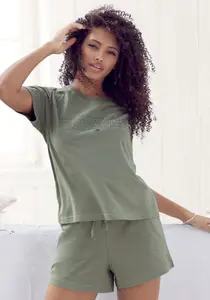 KangaROOS Пижама (2 шт.), с надписью спереди, хаки