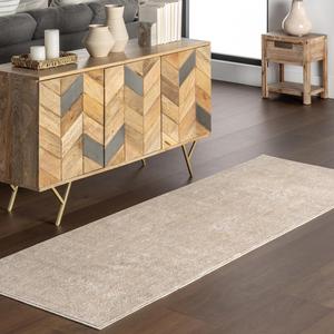 nuLOOM Kristin Medallion ковер-дорожка 61 x 244 см, для гостиной, спальни, столовой, прихожей, коридора, кухни, светло-коричневый/бежевый