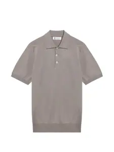 Поло с короткими рукавами Brunello Cucinelli, коричневый