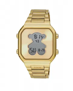 Женские цифровые часы D-BEAR с золотым стальным браслетом IPG Tous, золотой