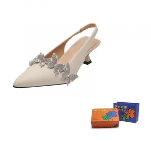 WOXXXN Женские туфли на высоком каблуке бело-экрю, цвет Ecru