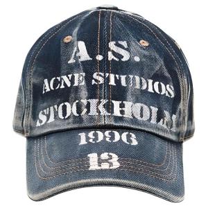 Бейсболка с логотипом Acne Studios, medium синий