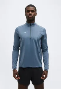 Футболка glidetech с застежкой-молнией до середины груди и длинными рукавами Hoka, Faded Navy