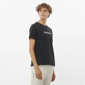 Женская футболка с логотипом Salomon, черный