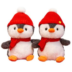 Плюшевая кукла Penguin Baby Bed Weighting Doll высотой 30 см Tak Bebe, красный