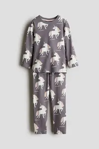 Пижама из хлопка с принтом H&M, мультиколор