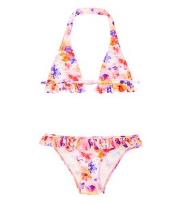 Бикини с оборками и цветочным принтом Il Gufo, мультиколор