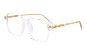 MUZU Пластиковая квадратная оправа для очков TR/Memory унисекс, Transparent