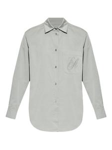 Рубашка с накладным карманом Emporio Armani, серый