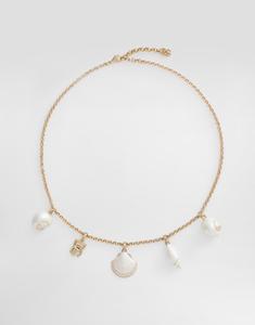 Колье с логотипом DG и ракушками DOLCE & GABBANA, золотой