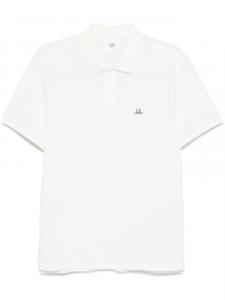 C.P. Company рубашка поло с нашивкой-логотипом, белый