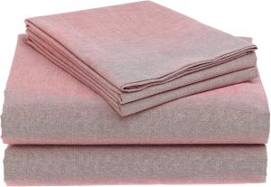 Tommy Hilfiger Комплект постельного белья Pinpoint Oxford, размер Twin, цвет Donegal Red (пододеяльник, простыня, наволочка)