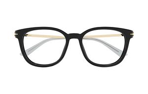 Очки круглой оправы с гравировкой логотипа MONTBLANC