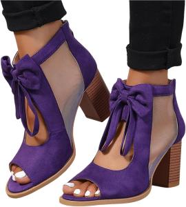 HINDOLA Женские черные босоножки с вырезами, на высоком толстом каблуке, с пряжкой на щиколотке, открытым носком, летние модные босоножки на устойчивом каблуке