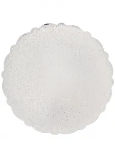 Тарелка с гравировкой Alessi, серебристый