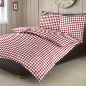 Фланелевое постельное белье Dream Sleep Fine в клетку Country House 240x220 см + 2 шт. 80x80 см Traumschlaf