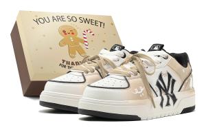 MLB Chunky Liner Starry Party, Ambient, элегантные удобные низкие кожаные кроссовки Unisex Brown White