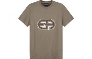 Футболка мужская SS23 EMPORIO ARMANI, хаки коричневый