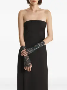 Перчатки с кружевной отделкой 2310 STUDIO, зеленый