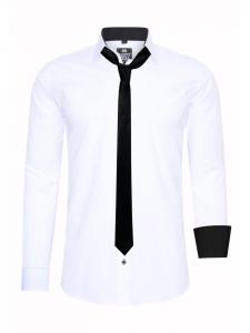 Rusty Neal Рубашка с галстуком белого/черного цвета