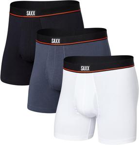 Трусы-боксеры из эластичного хлопка Non-Stop, 3 шт. SAXX UNDERWEAR, цвет Black/Deep Navy/White