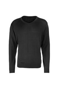 Вязаный свитер с V-образным вырезом Premier, черный