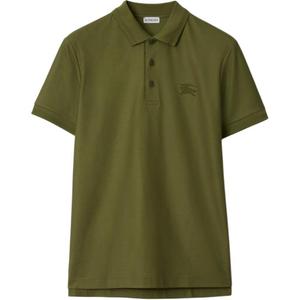 Хлопковая поло Burberry, зеленый