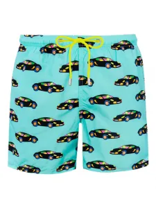Плавки-шорты с принтом "автомобили" Mc2 Saint Barth, синий