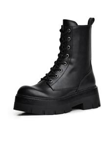 Ботильоны на шнуровке Bershka, Black