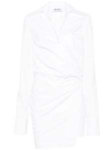 Хлопковое платье-рубашка The Attico, белый