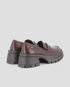 Женские мокасины с классическим дизайном и подошвой трек Blogger, бордовый