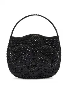 Сумка-тоут Orchidea размера мини с кристаллами Genny, черный