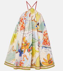 Мини-платье из хлопка с принтом La Charrasca Alémais, разноцветный