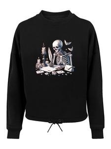 Толстовка F4NT4STIC Skelett Liebesbrief Valentinstag, Black