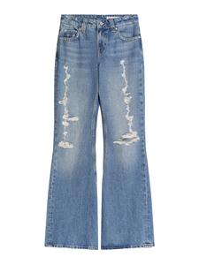 Расклешенные джинсы Bershka, Blue denim