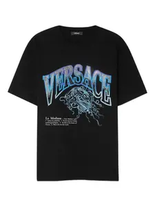 Футболка La Medusa с кристаллами VERSACE, черный