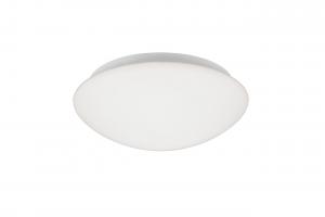 Потолочный светильник, цоколь E27, белое стекло, степень защиты IP44 Novel, белый