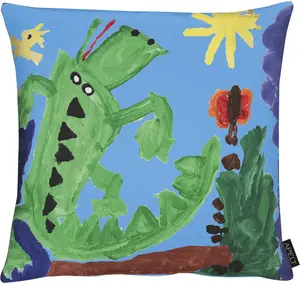 АПЕЛЬТ декоративная подушка "Нео", чехол с наполнителем, 1 шт APELT 45х45 см, синий/зеленый