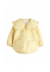 Куртка свободного кроя с водоотталкивающим воротником-рюшами Next, Lemon Yellow