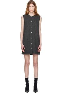 Серое мини-платье A.P.C., Heathered Anthracite