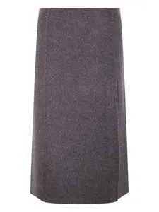 Шерстяная юбка миди P.A.R.O.S.H., серый