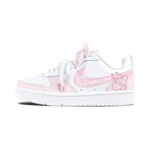 Комплект из 2 пар милых кроссовок для скейтбординга Court Borough с рисунком кролика, амортизирующие, износостойкие, нескользящие, для подростков Nike, белый