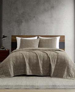 Однотонный комплект постельного белья из 3 предметов с эффектом потертости, размер Full/Queen Kenneth Cole New York, Desert Brown