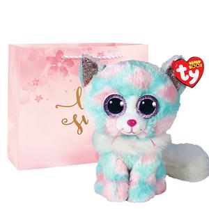 Ty Плюшевая кукла котенок Cassidy Lavender Cat Bubbles Multicolor, высота 17см/24см