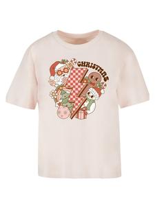Футболка Groovy Christmas Flash Cozy Vibes розового цвета F4NT4STIC