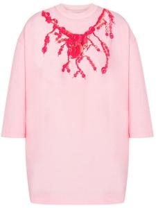 Moschino футболка с принтом из коллаборации с Judy Blame, розовый