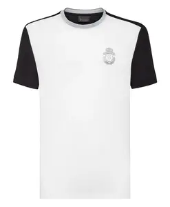 Футболка с круглым вырезом, эмблема SS Billionaire, белый